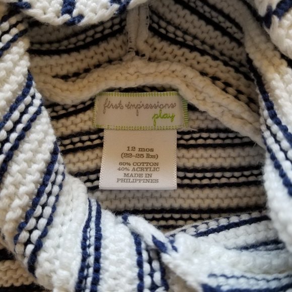 *3 for $20*first impressions play striped cardigan 12M - Picture 2 of 4